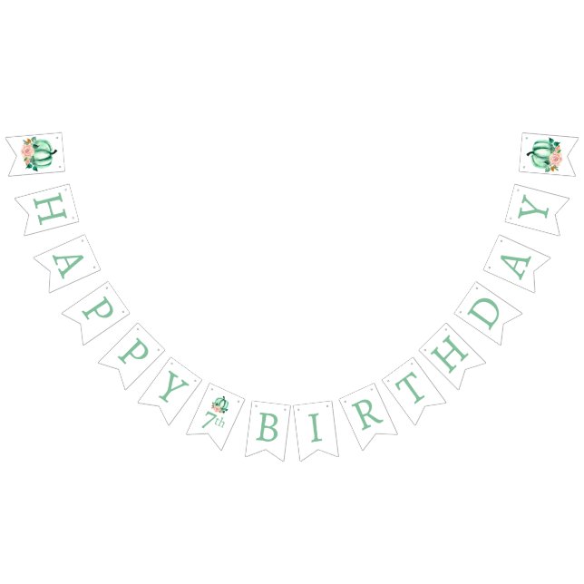 Bannière À Fanions Notre Petite Monnaie Citrouille/Fête d'Anniversair (Tout)