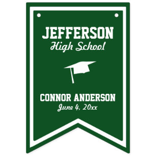 Bannière À Fanions Obtention du diplôme faite sur commande donnant u