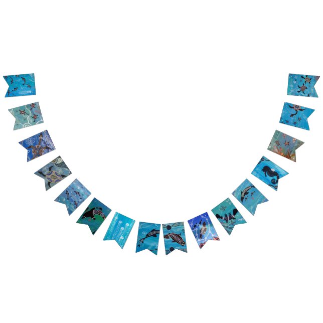 Bannière À Fanions Ocean Dreaming Aboriginal Art Bunting (Tout)