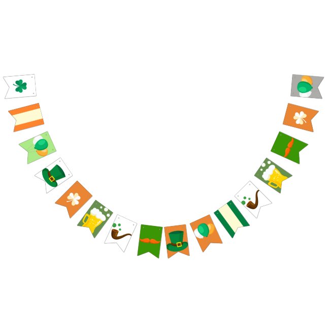 Bannière À Fanions Orange irlandaise mignonne de vert de festival de (Tout)