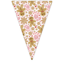 Bannière À Fanions Pain d'épices mignon Homme & Peppermenthe Candy No