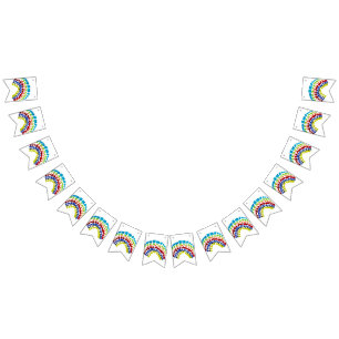 Bannière À Fanions Papier arc en ciel