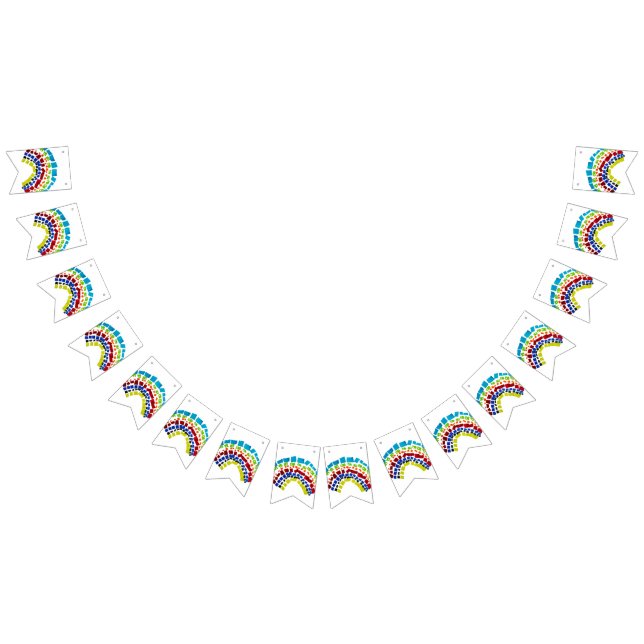 Bannière À Fanions Papier arc en ciel (Tout)