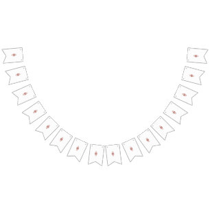 Bannière À Fanions papier peint design d'intérieur fleurs rouges, dos