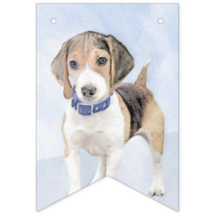 Bannière À Fanions Peinture beagle - Cute Original Chien Art