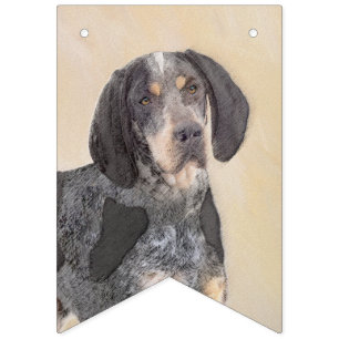Bannière À Fanions Peinture de linge bluetick - mignon chien original