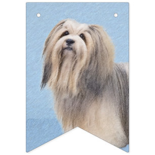Bannière À Fanions Peinture Havanaise (Argent) - Cute Original Chien