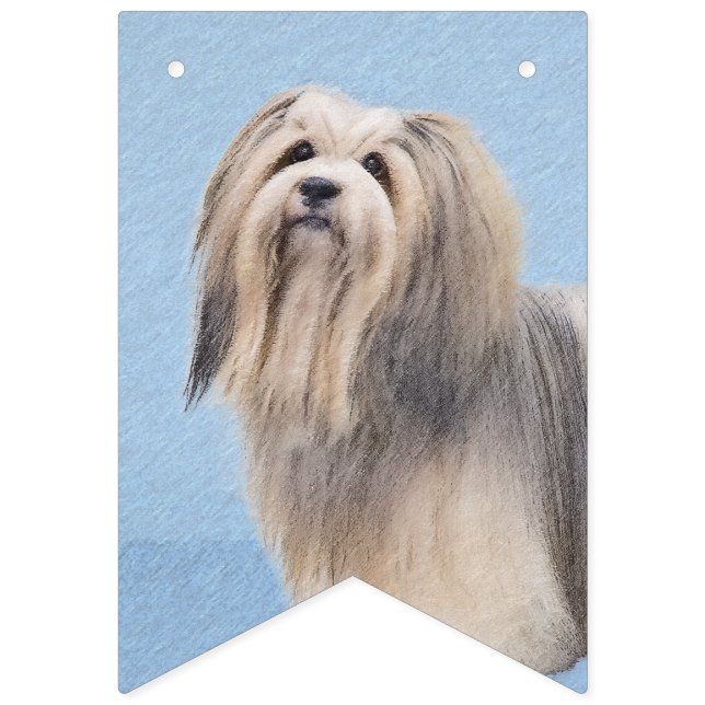 Bannière À Fanions Peinture Havanaise (Argent) - Cute Original Chien  (Premier drapeau)