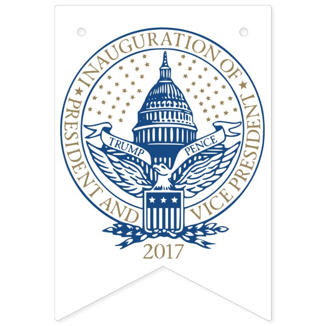 Bannière À Fanions Penny présidentiels 2017 d'atout d'inauguration (Premier drapeau)