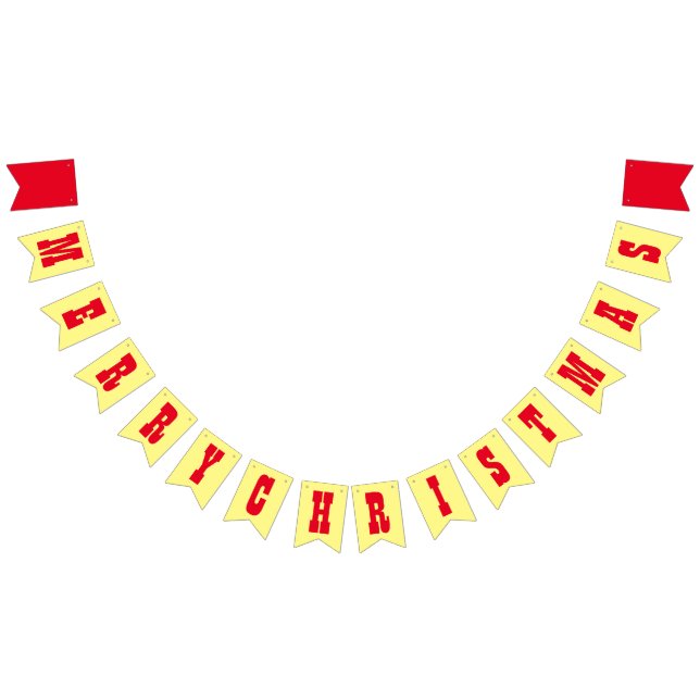 BANNIÈRE À FANIONS PERSONNALISÉ MERRY CHRISTMAS BANNER (Tout)