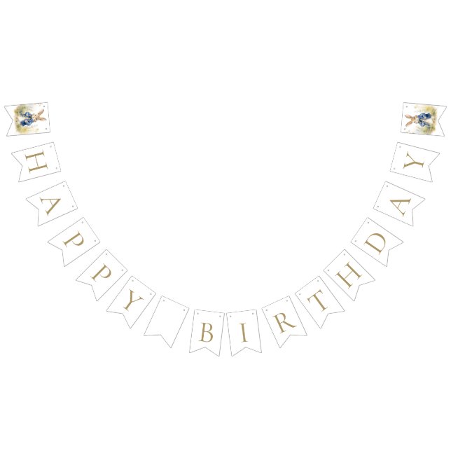 Bannière À Fanions Peter Le Rabbit Aquarelle Anniversaire (Tout)
