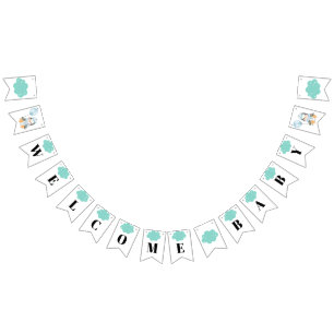 Bannière À Fanions Petit Baby shower Penguin