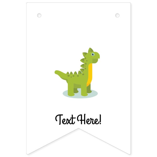 Bannière À Fanions Petit Dinosaure (Premier drapeau)