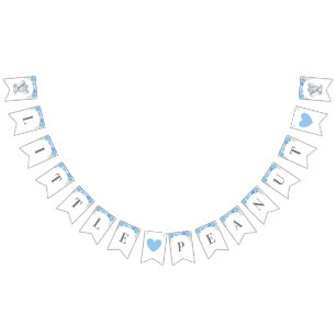 Bannière À Fanions Petit Garçon d'arachide Bleu Eléphant Douche saupo