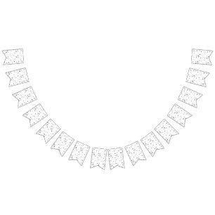 Bannière À Fanions photo en noir et blanc d'un troupeau d'oiseaux