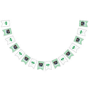 Bannière À Fanions Pickleball Mariage rose et vert Preppy