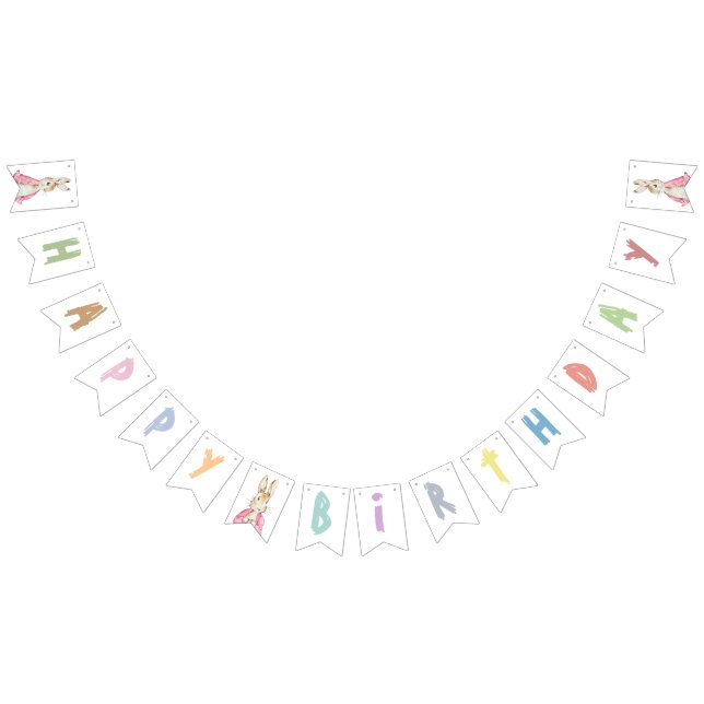 Bannière À Fanions Pierre rose et lapin (Tout)