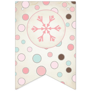 Bannière À Fanions Pink Winter Wonderland Girl Birthday Banner