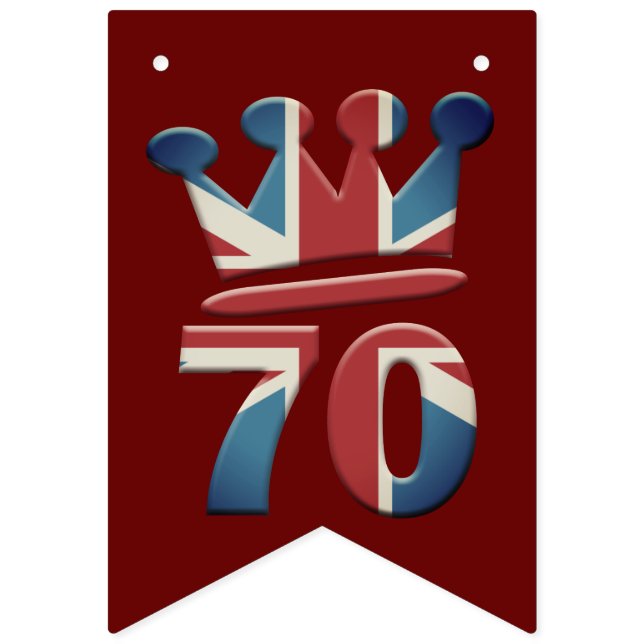 Bannière À Fanions Platinum Jubilee Reine Elizabeth 70 ans Bunting  (Premier drapeau)