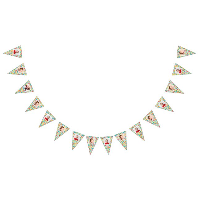 Bannière À Fanions Polka Dot Patterned Bunting avec Photos (Tout)