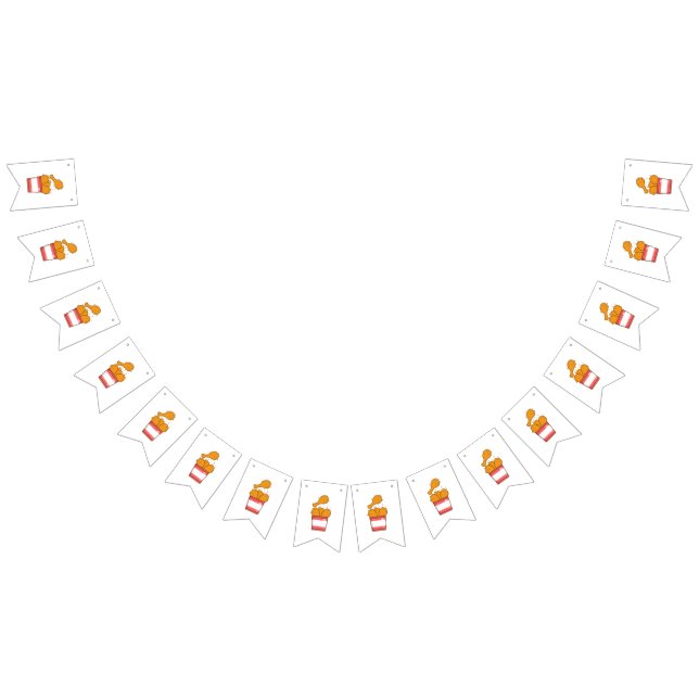 Bannière À Fanions Poulet frit avec seau (Tout)