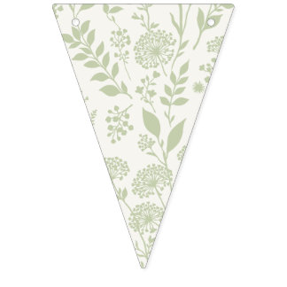 Bannière À Fanions Prairie de Pissenlit Olive Douce - Neutre