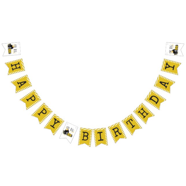 Bannière À Fanions Premier anniversaire grand un garçon (Tout)