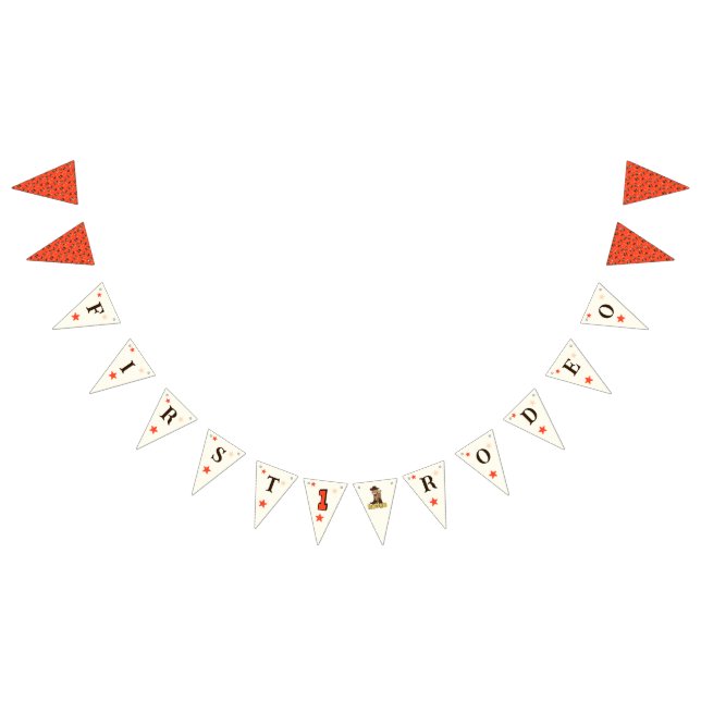 Bannière À Fanions Premier rodéo (Tout)