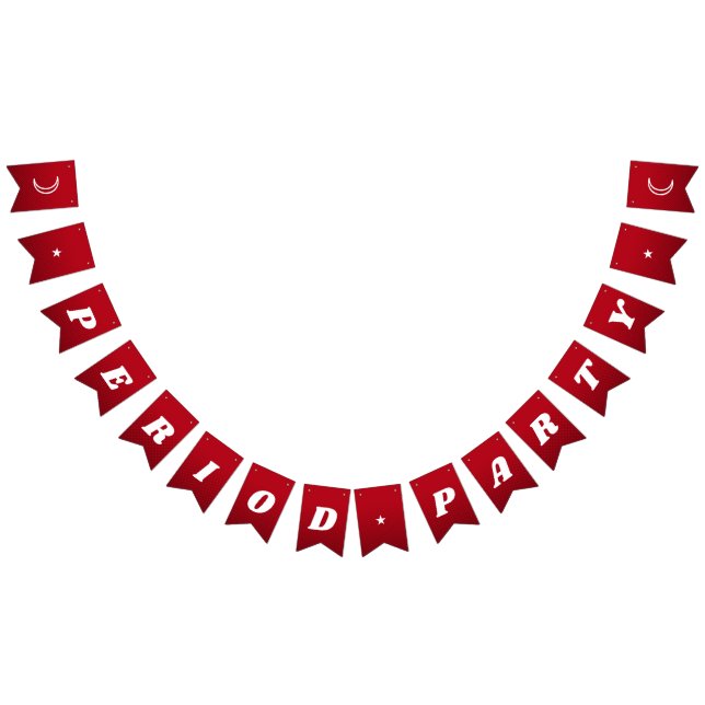 Bannière À Fanions Première Période Cute Dark Red Super Lettres (Tout)