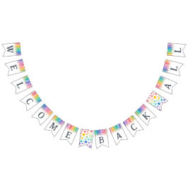 Bannière À Fanions Rainbow Pcrayons Bienvenue Retour à toute l'école