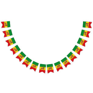 Bannière À Fanions Rastafari Rasta Reggae Vitalité Jamaïque Jah Racin