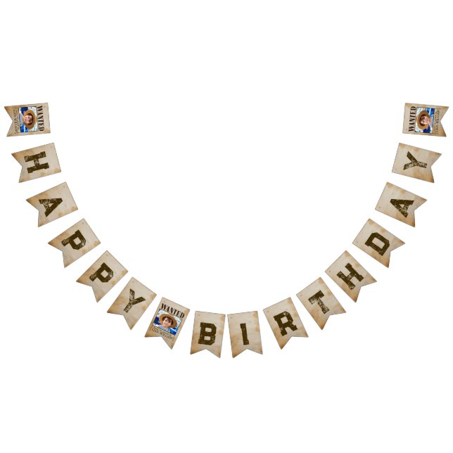 Bannière À Fanions RECHERCHÉ ! Pirates fête d'anniversaire Bunting Fl (Tout)