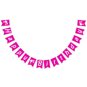 Bannière À Fanions Retro Dolly, Allons faire la fête ! Anniversaire r