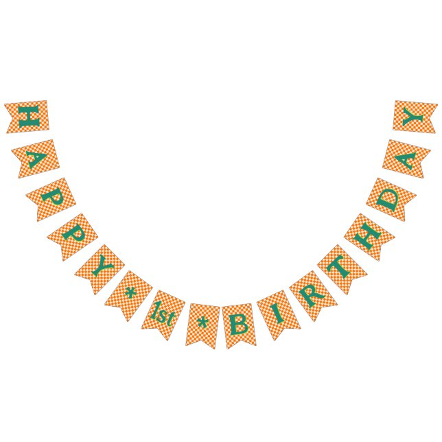 Bannière À Fanions Retro Modern Wild Happy 1er Birthday bund (Tout)