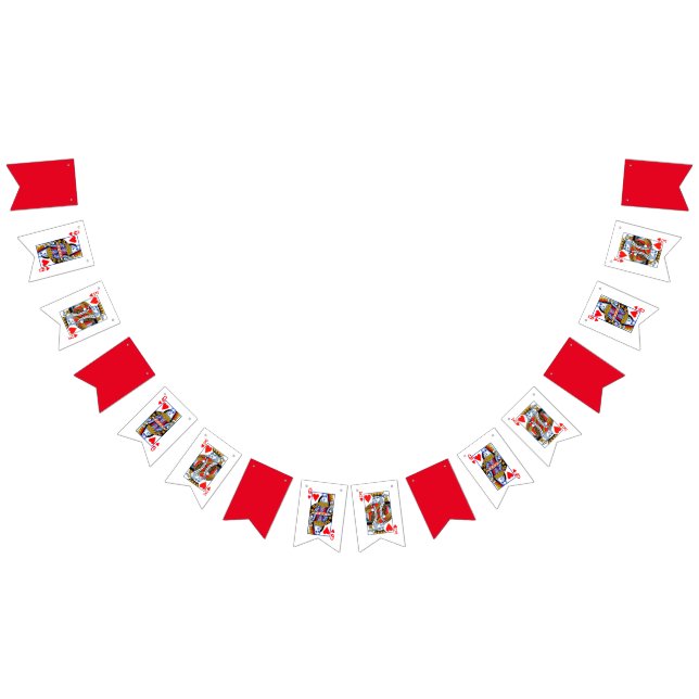 Bannière À Fanions Roi et Reine des Coeurs (Tout)