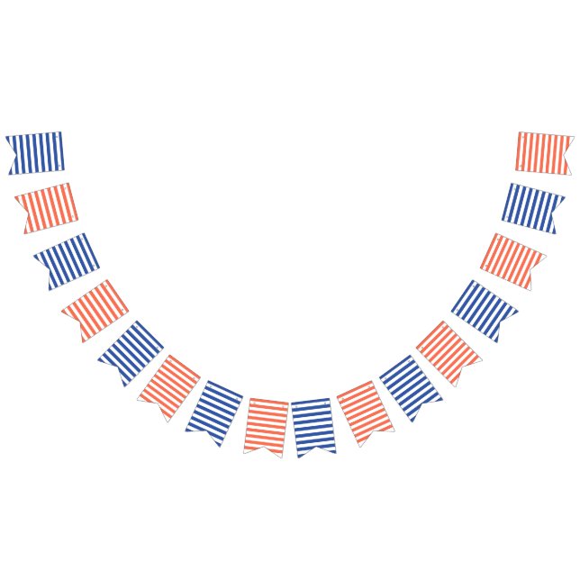 Bannière À Fanions Rouge/blanc et bleu/blanc barré (Tout)