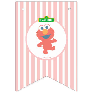 Bannière À Fanions Rue Sésame   Elmo - Premier Bunting Anniversaire