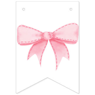Bannière À Fanions serrures d'anniversaire à arc rose