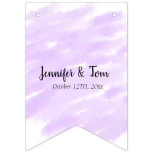 Bannière À Fanions simple minimum ajouter votre nom unité de mariage
