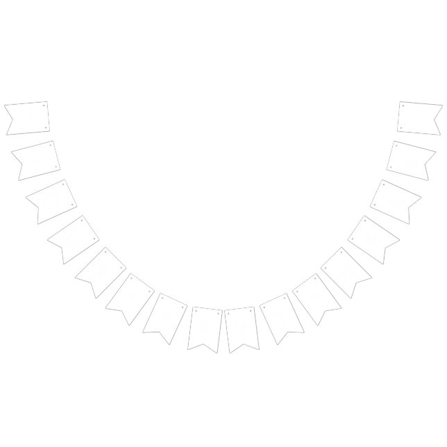 Bannière À Fanions Simplement Blanc Couleur Solide Personnalisez-Le P (Tout)