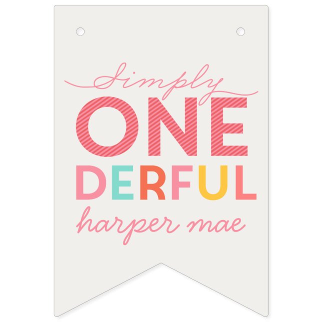 BANNIÈRE À FANIONS SIMPLEMENT ONÉRÉ MERVEILLEUX (Premier drapeau)