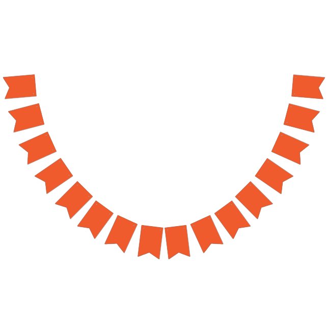 Bannière À Fanions Solid Vibrant Orange Background | Bold Warm Design (Tout)