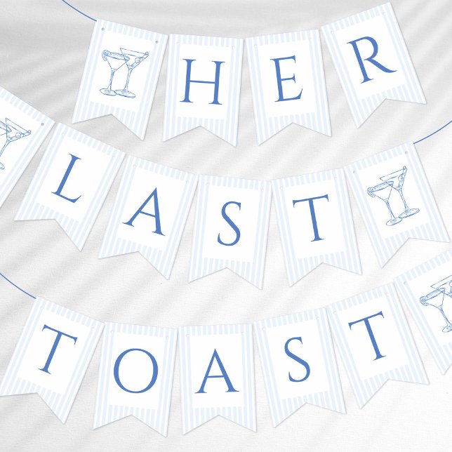 Bannière À Fanions Son Dernier toast sur la côte (Créateur téléchargé)