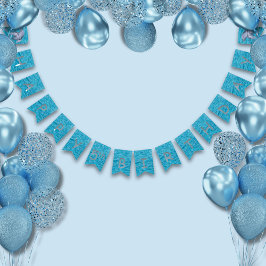 Bannière À Fanions Sous La Mer Avec Dauphins Anniversaire