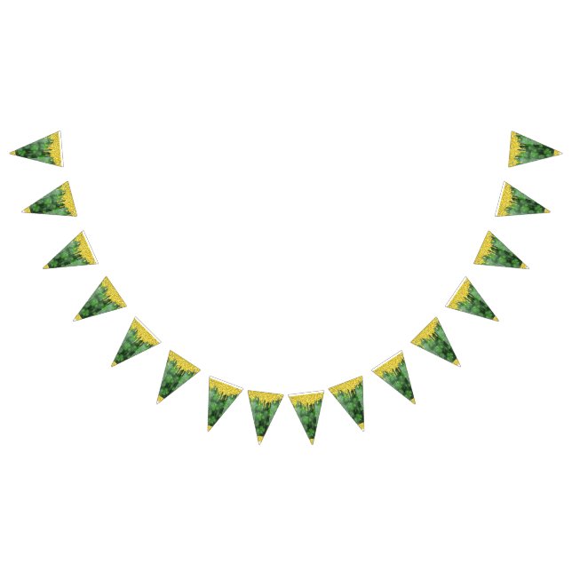 Bannière À Fanions St. Patrick's Day Shamrocks Glitter Gold Drips (Tout)