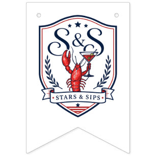 Bannière À Fanions Stars & Sips Quatre Juillet Amérique 250