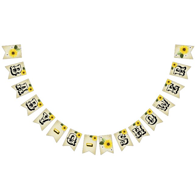 Bannière À Fanions Sunflower Baby Q (Tout)