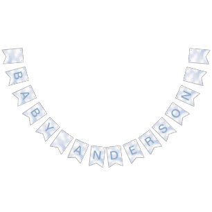 Bannière À Fanions Sur un nuage 9 ciel rêveur bleu poussiéreux