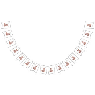 Bannière À Fanions Sweet Teddy Bear Baby Shower Bunting Banner