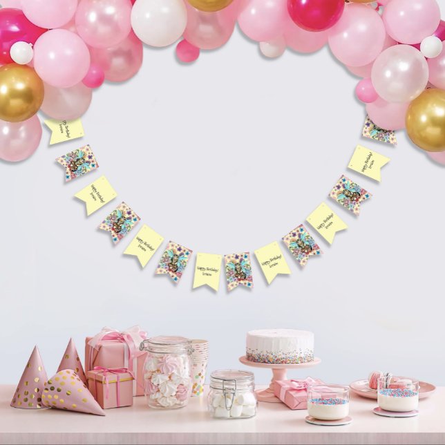 Bannière À Fanions Tabby Fairy Cat Mushroom Floral (Créateur téléchargé)